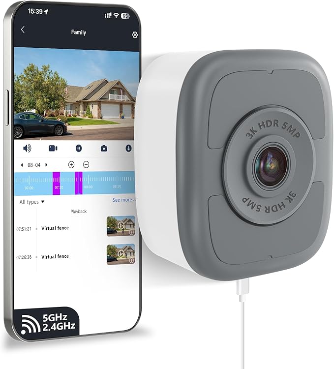 abetap 5MP 3K Window Camera, Enhanced Color Night Vision, Strong Magnetic Mount by abetap