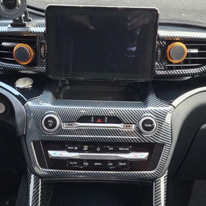 ruihe Carbon Fiber Color Center Dash ​Radio Audio Control Panel Automatic - Image 4