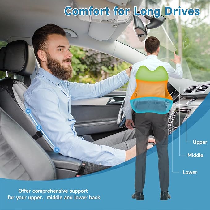 Lumbar Support Pillow for Office Chair Car, Gaming Chair Lower Back Pain Relief - Image 6