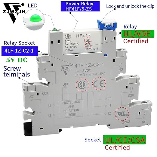 10Pcs 5 Volt Relay Miniature Power Relay 5V DC 6Amp SPDT - Image 5