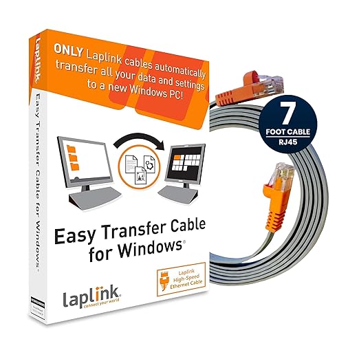 LAPLINK Easy Transfer Cable, Includes PCmover Express Data Transfer Software by LaplinkSoftware
