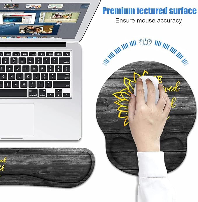 Keyboard Wrist Rest + Mouse Pad Wrist Support Set - Image 4