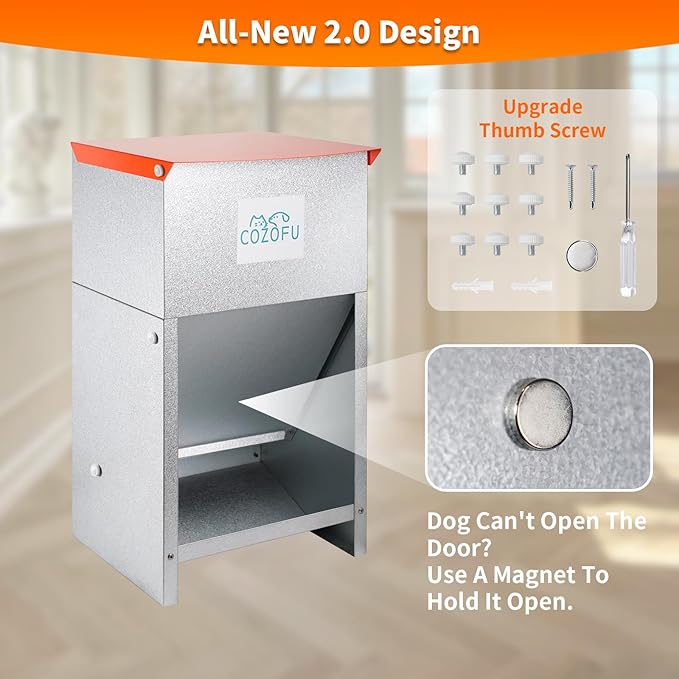 Dog Feeder - Galvanized Metal Pet Food Station - Image 2