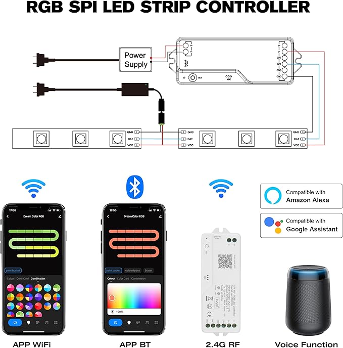 XXK DR03W WiFi SPI 5~24V RGB Controller - Image 2