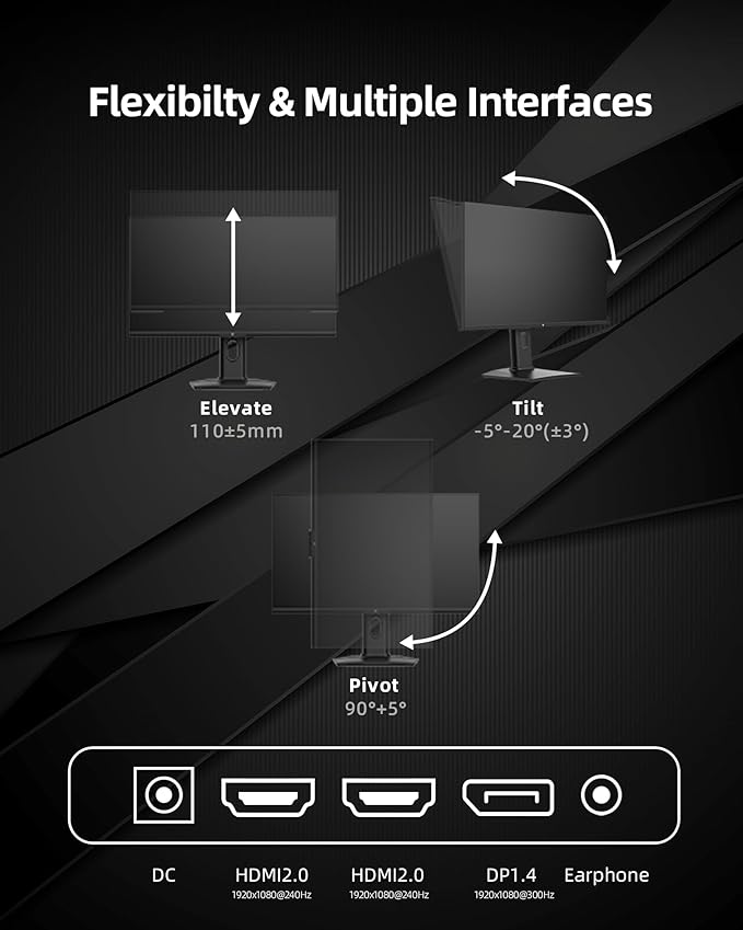 KTC 24.5 Inch 300Hz Gaming Monitor - Image 7