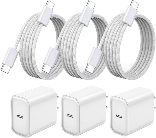 iPhone 17 16 15 Pro Max Charger Fast Charging 3Pack 20W Apple Fast Charger USB by TrimDish