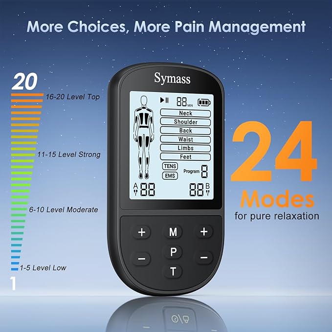 TENS Unit Muscle Stimulator, EMS Massager Machine, Dual Channel Electronic - Image 7