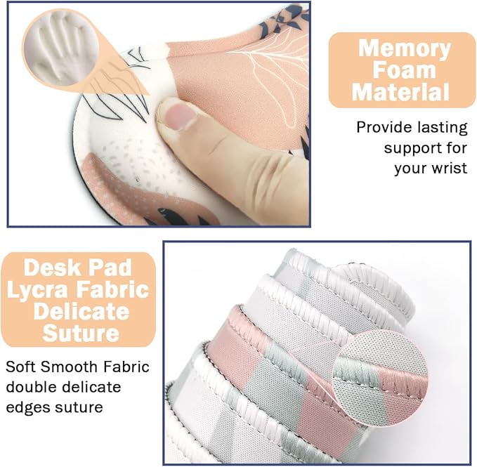 4-in-1 Large Mouse Pad, Keyboard Wrist Rest Pad & Wrist Support Mousepad Set - Image 3