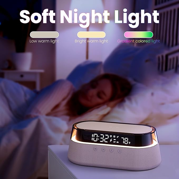 KUANGXIANG 6-in-1 Bluetooth Speaker Alarm Clock - Image 6