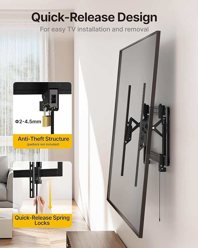 monTEK Heavy Duty Tilting TV Wall Mount - Image 7