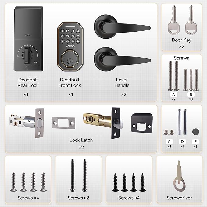 VCHOO Keyless Entry Door Lock Set Smart Locks - Image 8