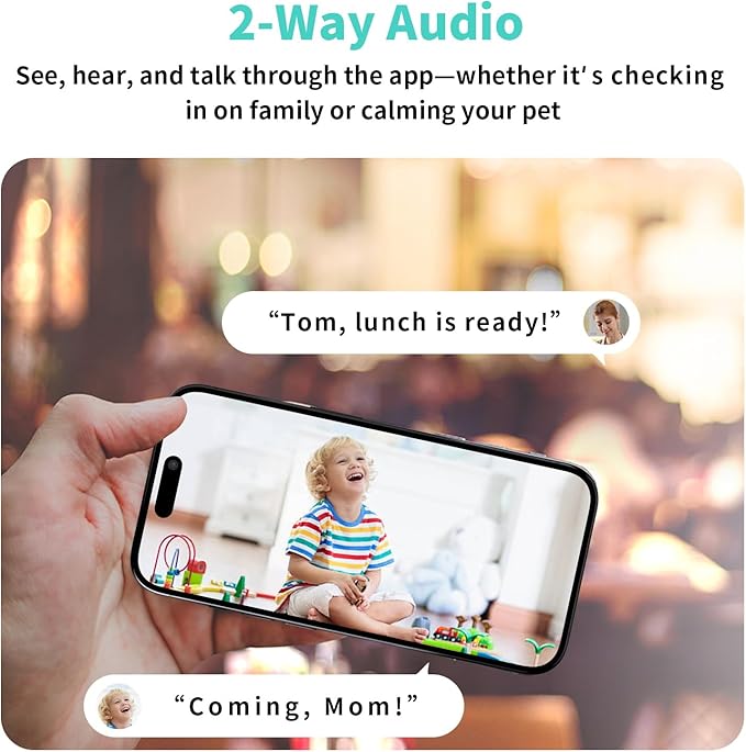 2K Indoor Security Camera, 360° Pan/Tilt AI Human Pet Motion Security Camera - Image 5