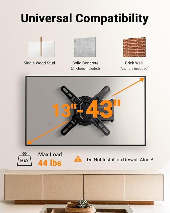 Perlegear Full Motion TV Wall Mount Bracket - Image 2