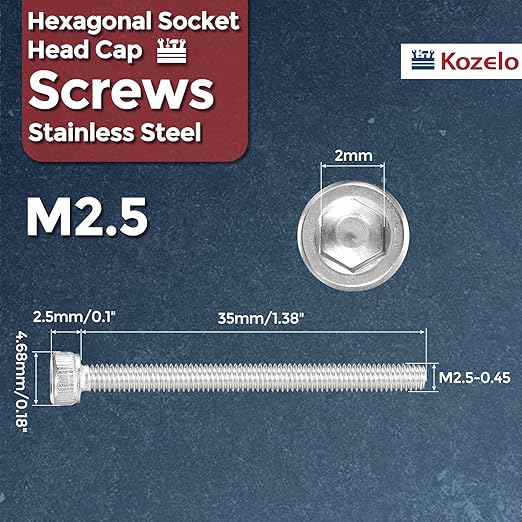 Kozelo 20pcs Socket Head Cap Screws - Image 2