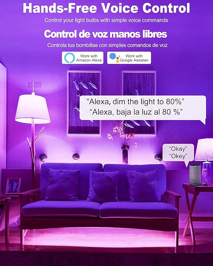 OHLUX Smart Light Bulbs, Color Changing LED Bulbs - Image 2