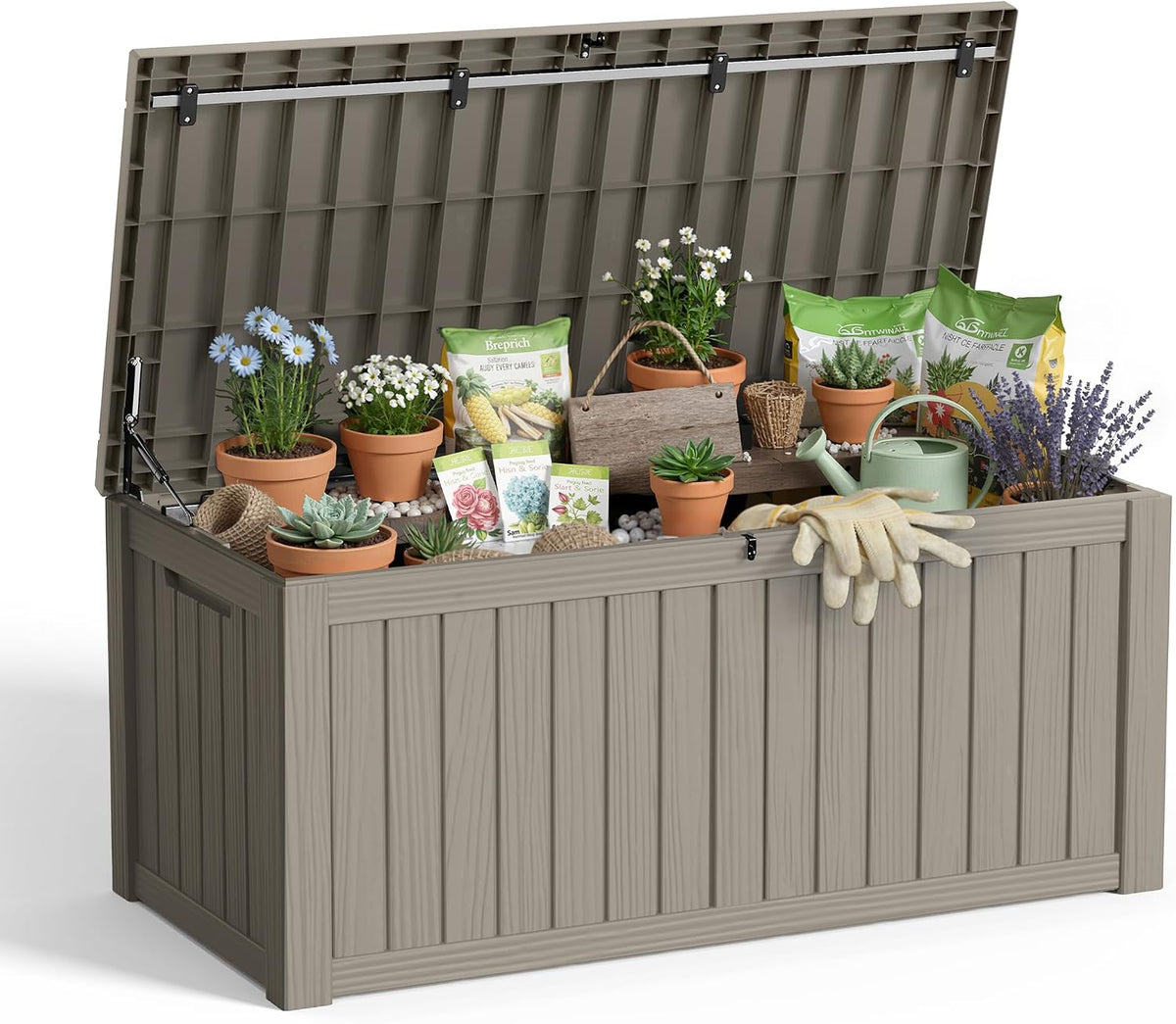 150gal outdoor storage box waterproof lockable deck box, main product view