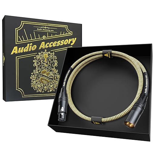 AA AUDIO ACCESSORY Gold Series Star Quad XLR Cables 3.3ft, Neutrik Connectors by AA
