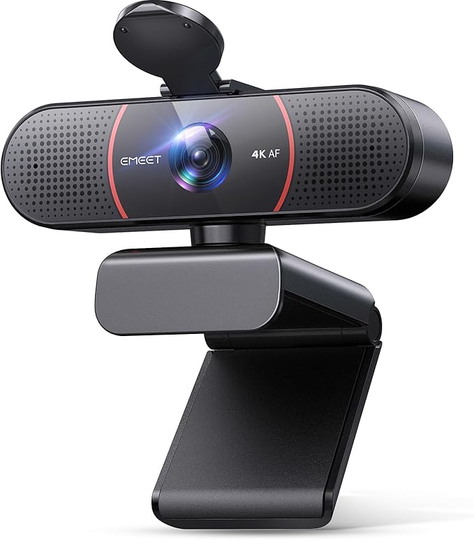 EMEET C960 4K Webcam for PC, 4K UHD Sony Sensor, PDAF Auto Focus, Dual AI by EMEET