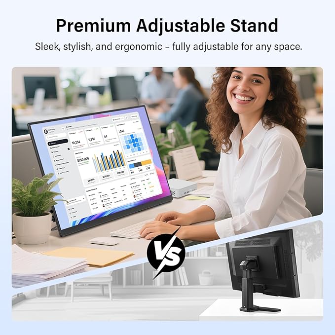 Innoview 23.8” 4K Large Portable Monitor, UHD 100%sRGB IPS Speakers USB-C HDMI - Image 7