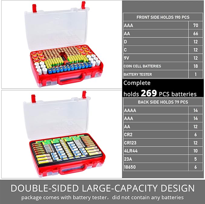 Aptbyte Battery Organizer Storage Holder Box Case - Image 3