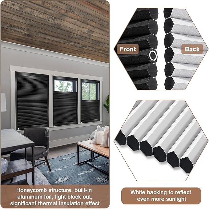 LEXEN Smart Bottom Up Honeycomb Shades WiFi Enabled Motorized Cellular Blinds - Image 4