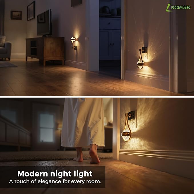 L LOHAS LED Night Lights Plug Into Wall: Star Projector Nightlight, Dusk to - Image 6
