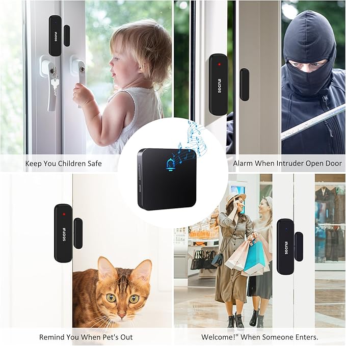 SECRUI Wireless Door Chimes When Door Open Entry - Image 5