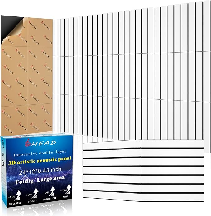 BSHEAD 16 Pack 2-Layer Fold Soundproof Wall Panels, 0.9lb/ft³ High Density by Staytunedforournewproduct