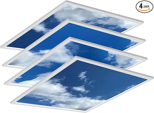 4 Pack 2x4 LED Flat Panel Light Drop Ceiling Fixture by NothingButLEDs