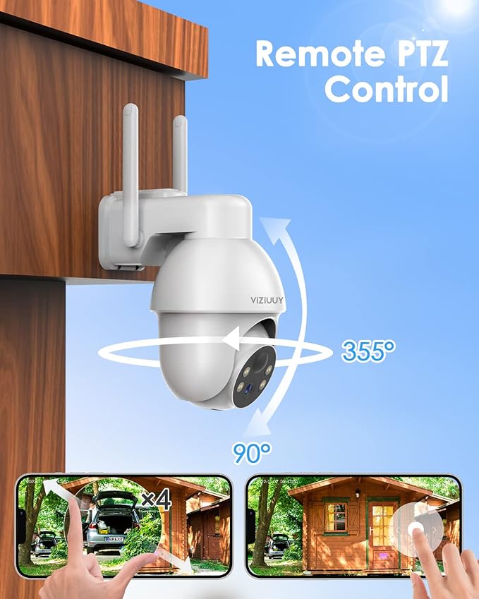 VIZIUUY 5MP Solar Security Camera Outdoor, Wireless Battery Powered Security - Image 9