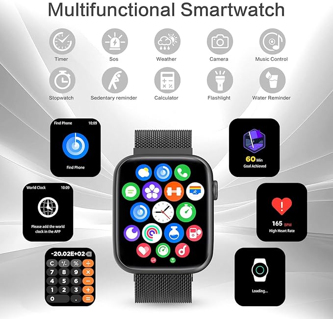 Smart Watches for Men Blood Pressure, DA GPT AI Waterproof Smartwatch, 1.9" - Image 9