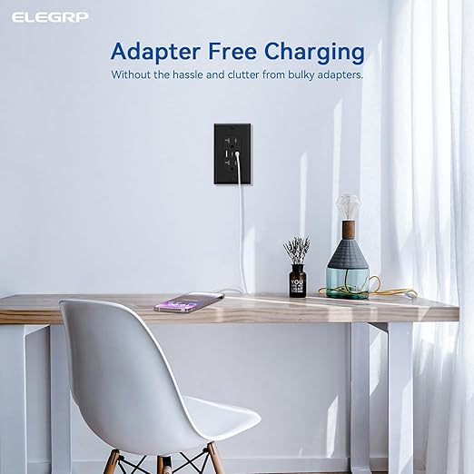 ELEGRP USB Outlets, 20 Amp Wall Outlet - Image 6