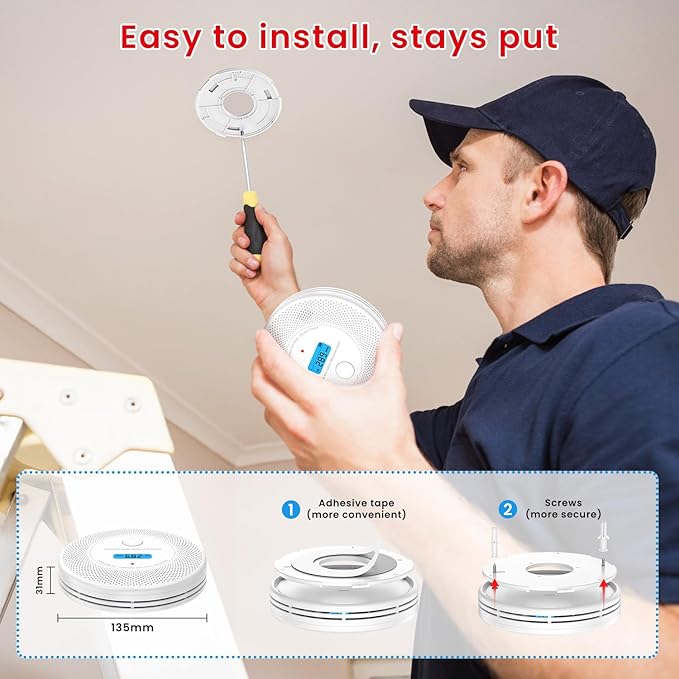 Alertlink 2-in-1 Smoke and Carbon Monoxide Detector Alarm, - Image 7