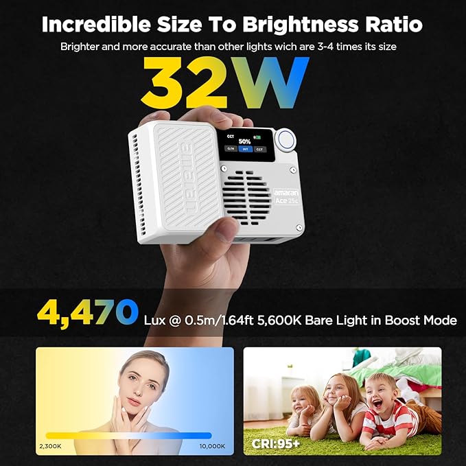 Amaran Ace 25c Pocket RGBWW LED Light, Boost Mode Up to 32W, Full-Color Mini - Image 2