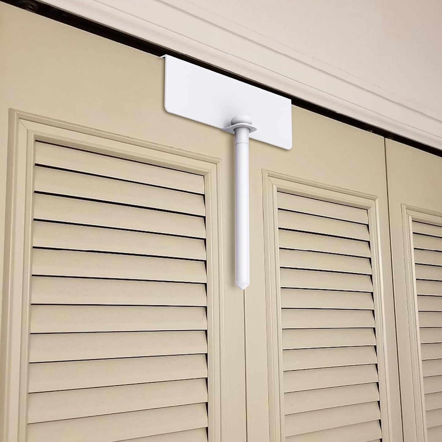Metal Bifold Door Lock - Double Door Child Safety Locks Keep Toddler, Cats&Dogs Out of Closets, Cabinets, Pantry - No Need Install (1PC)