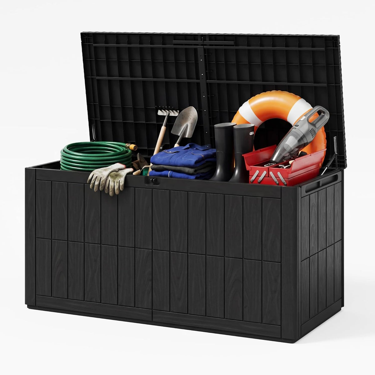 udpatio 100 gallon deck box, waterproof resin outdoor, main product view