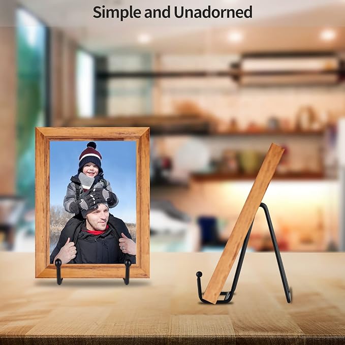 IBosins 5 Pack 4 Inch Plate Holder Display Stands, Metal Black Frame Stand - Image 4
