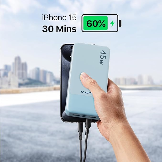 JUOVI J2621 Power Bank Portable Charger, 20000mAh 45W PD3.0 QC 4.0 Fast - Image 3