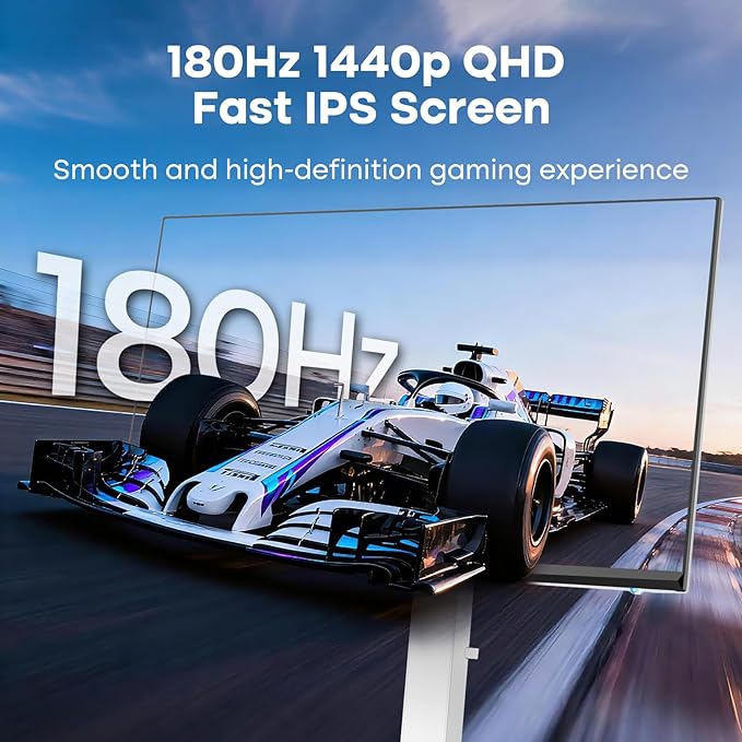 Amzfast 24 Inch Gaming Monitor 180Hz QHD 2k 2560 ×1440p Monitor, 1ms G-SYNC - Image 2