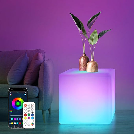LOFTEK 12-inch Smart Cube Lights: RGBW 16 Million Colors Changing Floor Lamp by LOFTEK