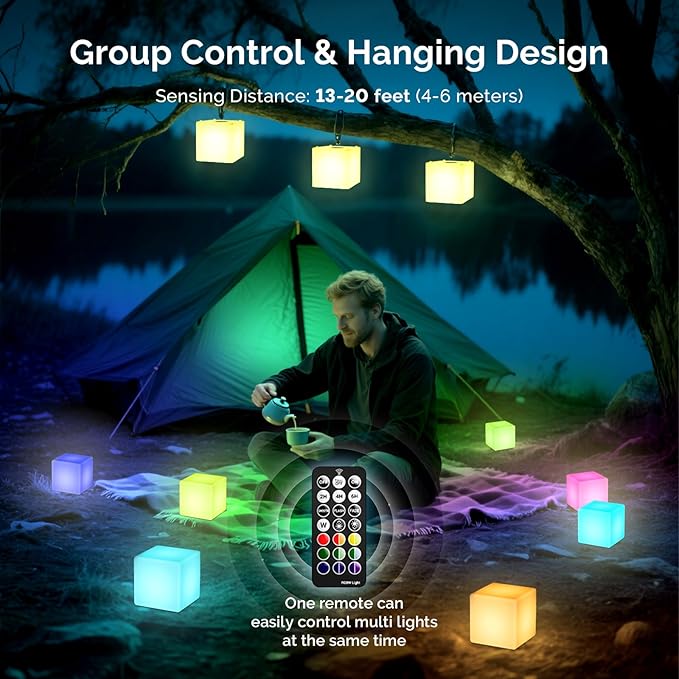 LOFTEK 4-inch LED Cube Lights: RGB 16 Colors Tesseract Cube, Cosmic LED Mood - Image 7