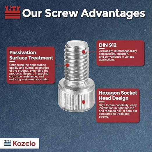 Kozelo 8pcs Socket Head Cap Screws - Image 3