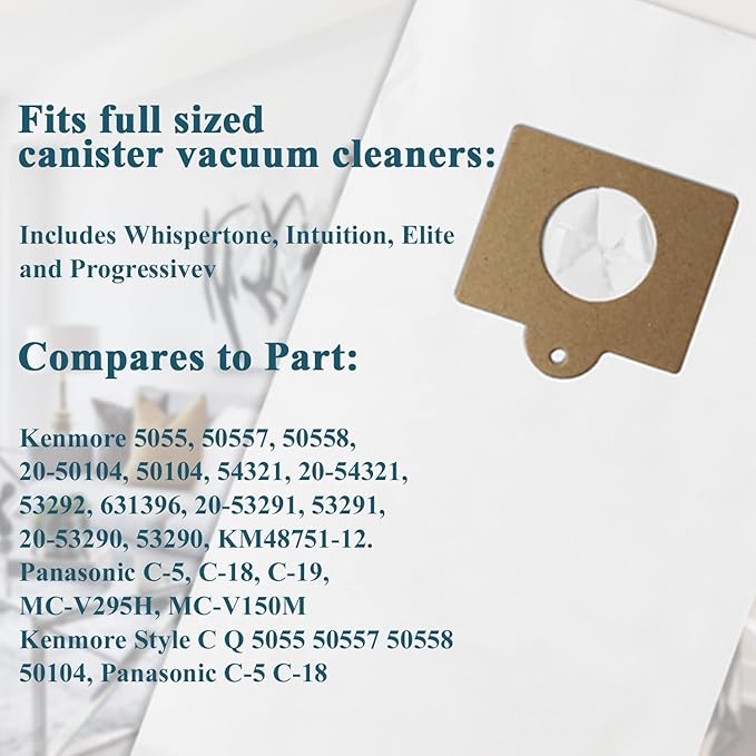 5-Star 6 Pack Type Q/C HEPA Replacement Vacuum Bags Compatible - Image 2