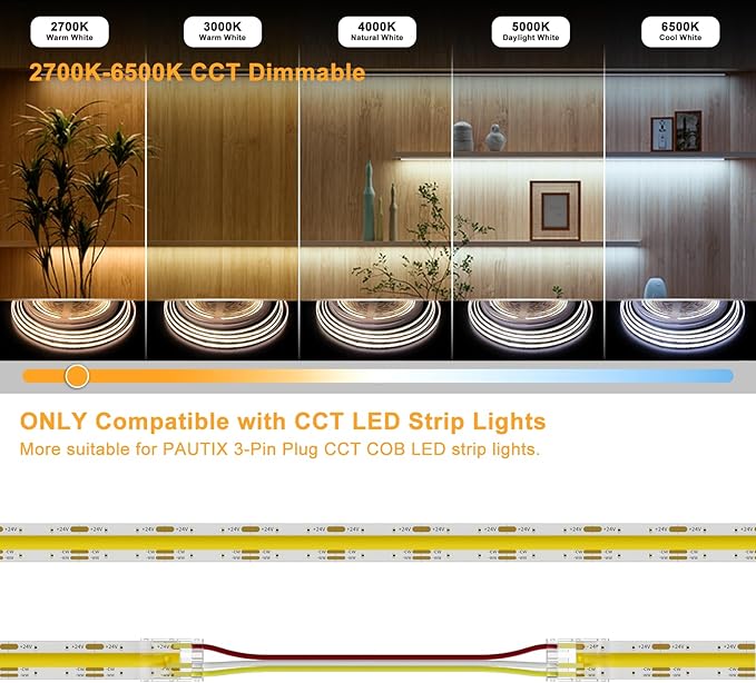 PAUTIX CCT LED Controller Kit SP642E, iOS/Andriod App Control 2.4G RF Wireless - Image 2