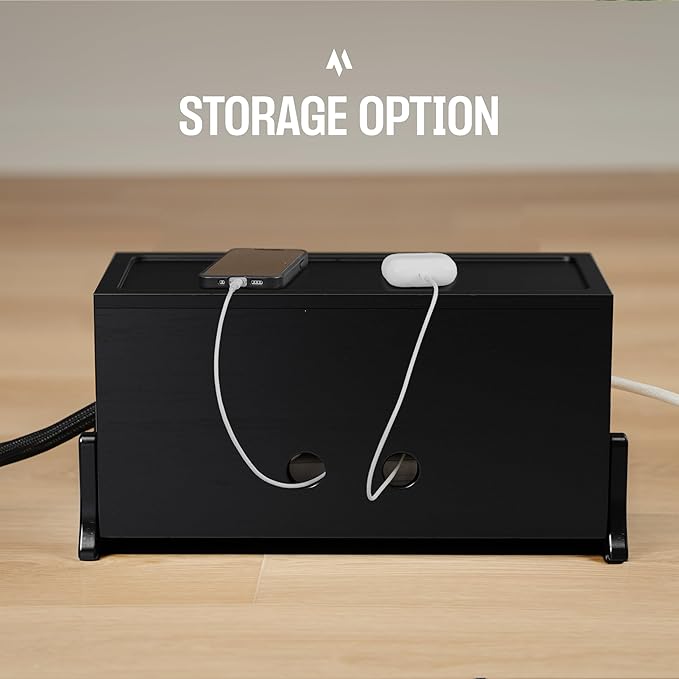 Extra Large Cable Management Box, Wood Cord Hider Box & Organizer - Image 6