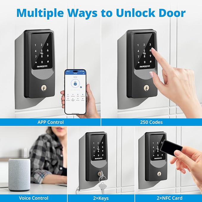 AkaGear WiFi Smart Lock Keyless Entry Door Lock - Image 2