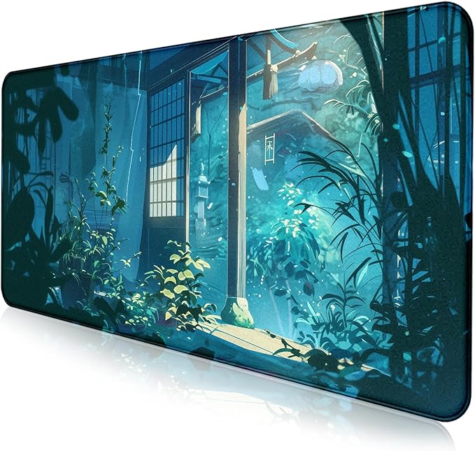 Anime Tropical Plants XL Extended Game Keyboard Pad, Women's Office Decoration by LQFIWSS