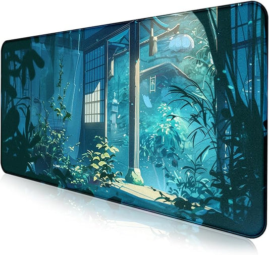 Anime Tropical Plants XL Extended Game Keyboard Pad, Women's Office Decoration by LQFIWSS