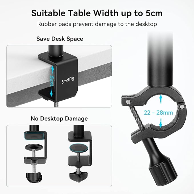 SMALLRIG Camera Desk Mount Table Stand - Image 5