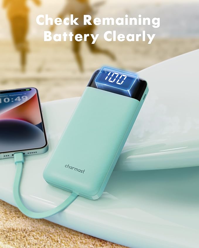 charmast Portable Charger with Built in Cables, Power Bank with Cords Wires - Image 7